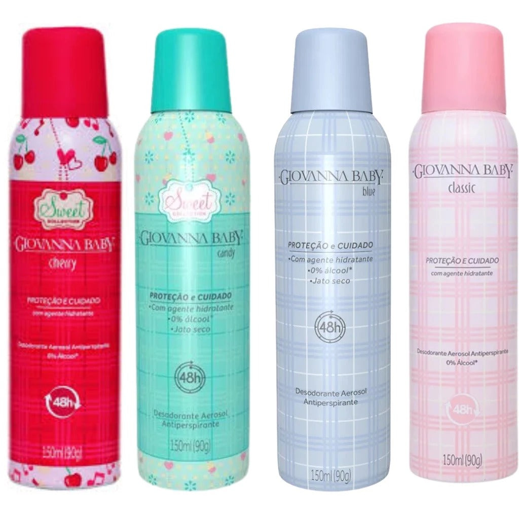 Desodorante Aerosol Giovanna Baby 150ml. Escolha sua Fragrância.