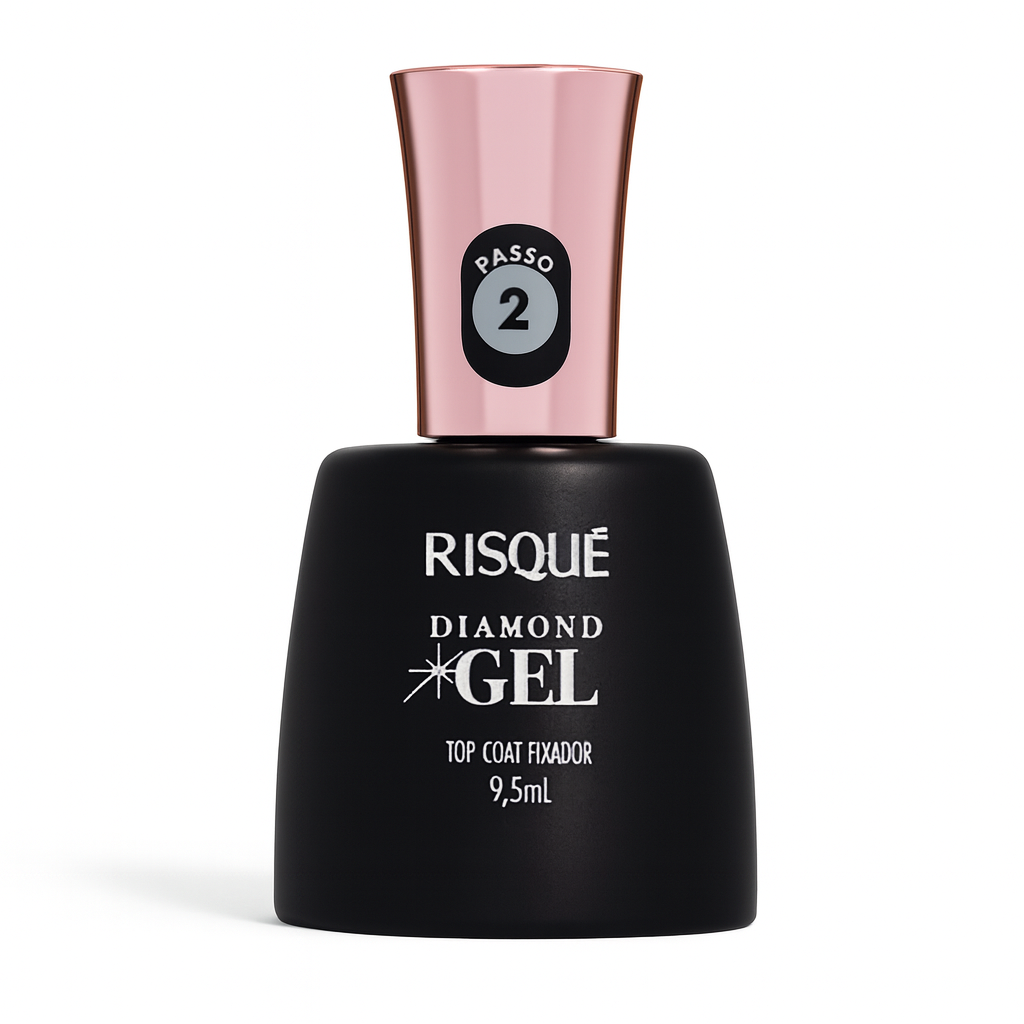 Esmalte Risqué Diamond Gel Top Coat Fixador 9,5ml