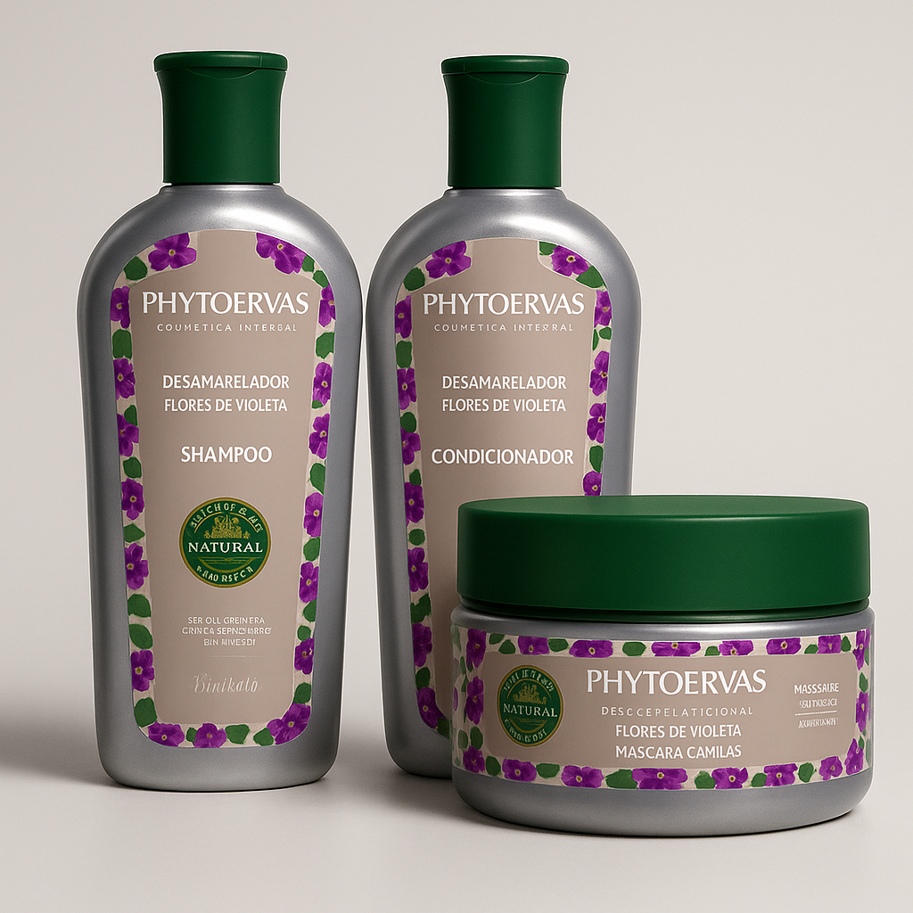 Kit para cabelos Desamarelador Flores de Violeta Phytoervas