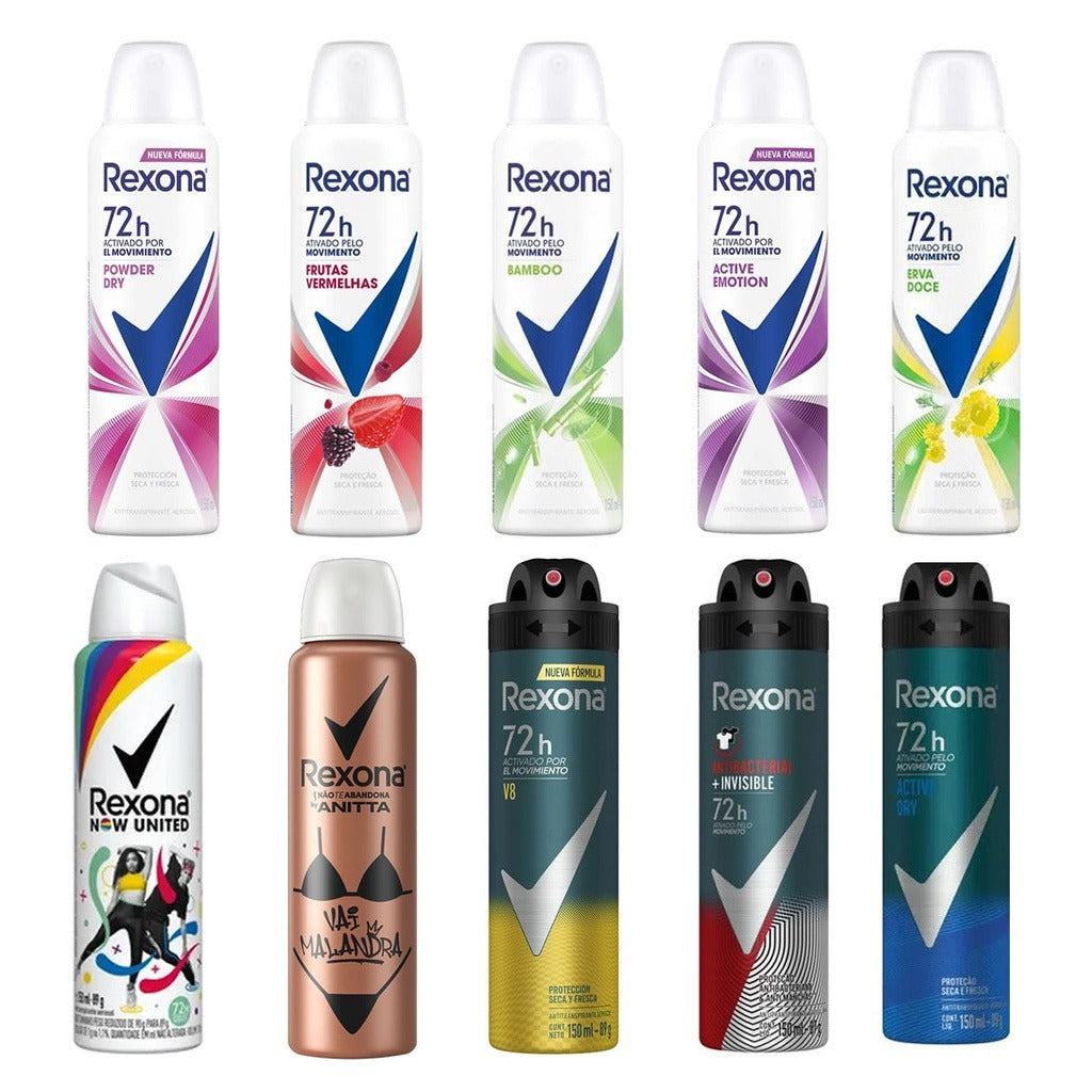 Antitranspirante Rexona 72 horas 150ml. Escolha sua fragrância