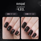 Esmalte Risqué Diamond Gel Top Coat Fixador 9,5ml